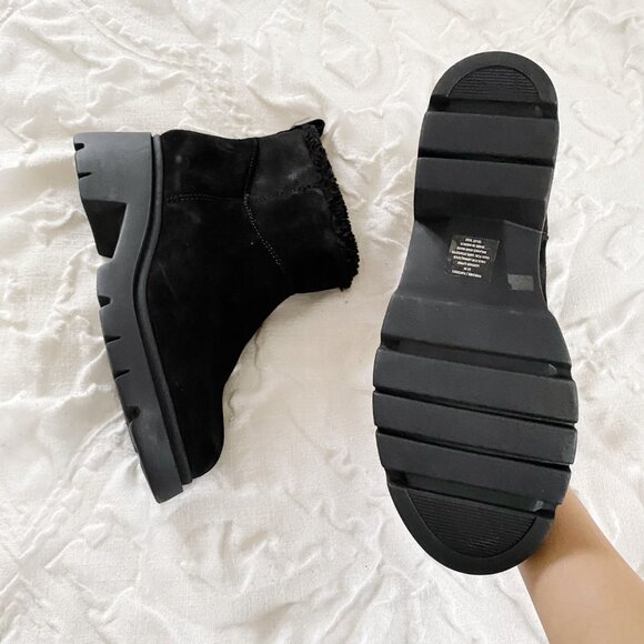 Steve Madden Hatcher Black Suede Boots Size 10 New - Picture 8 of 8
